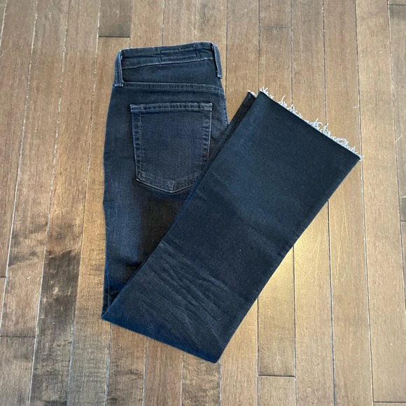 NWT Ag Jeans Jodi HIGH RISE FLARE CROP 26W/26L Black - Picture 3 of 7